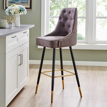Upholstered 31'' Counter Stool with Metal Frame(Set of 2)