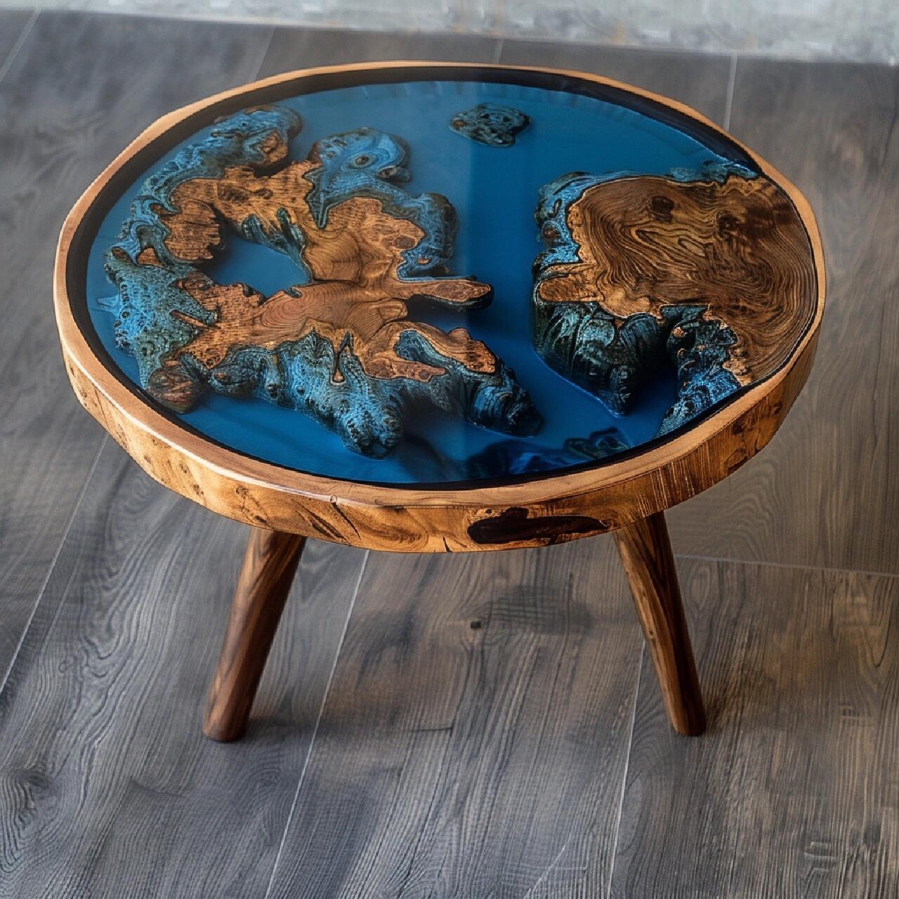 A Unique Small Round Table: The Perfect Fusion of Nature and Art