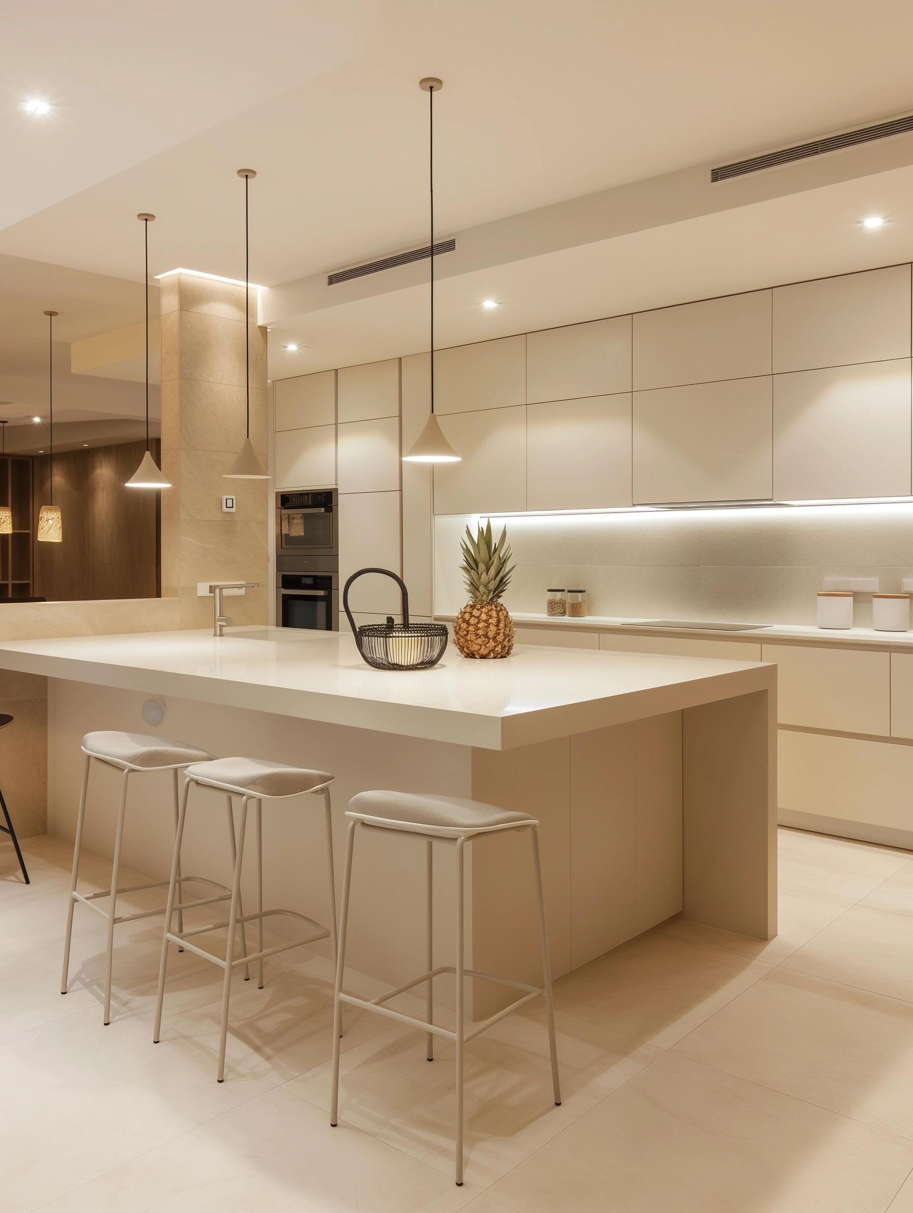 Create a modern minimalist kitchen: the perfect combination of practic