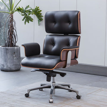 Black Leather Conference Chair