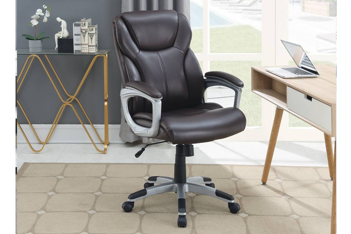 Cushioned Headrest Adjustable Height Executive Chair