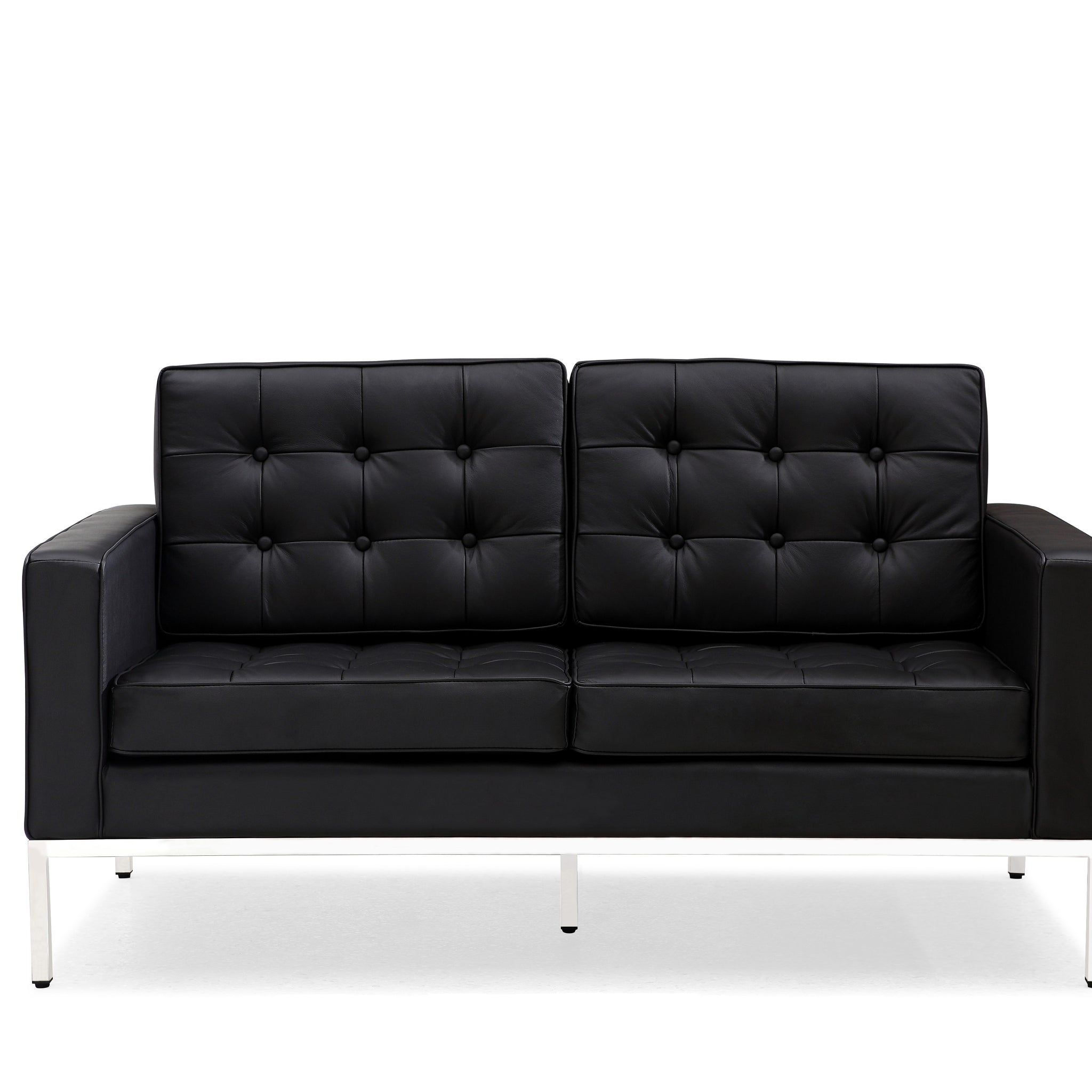 Contemporary Furniture Office Luxury Modern 2 Seater Black Sofa