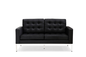 Contemporary Furniture Office Luxury Modern 2 Seater Black Sofa