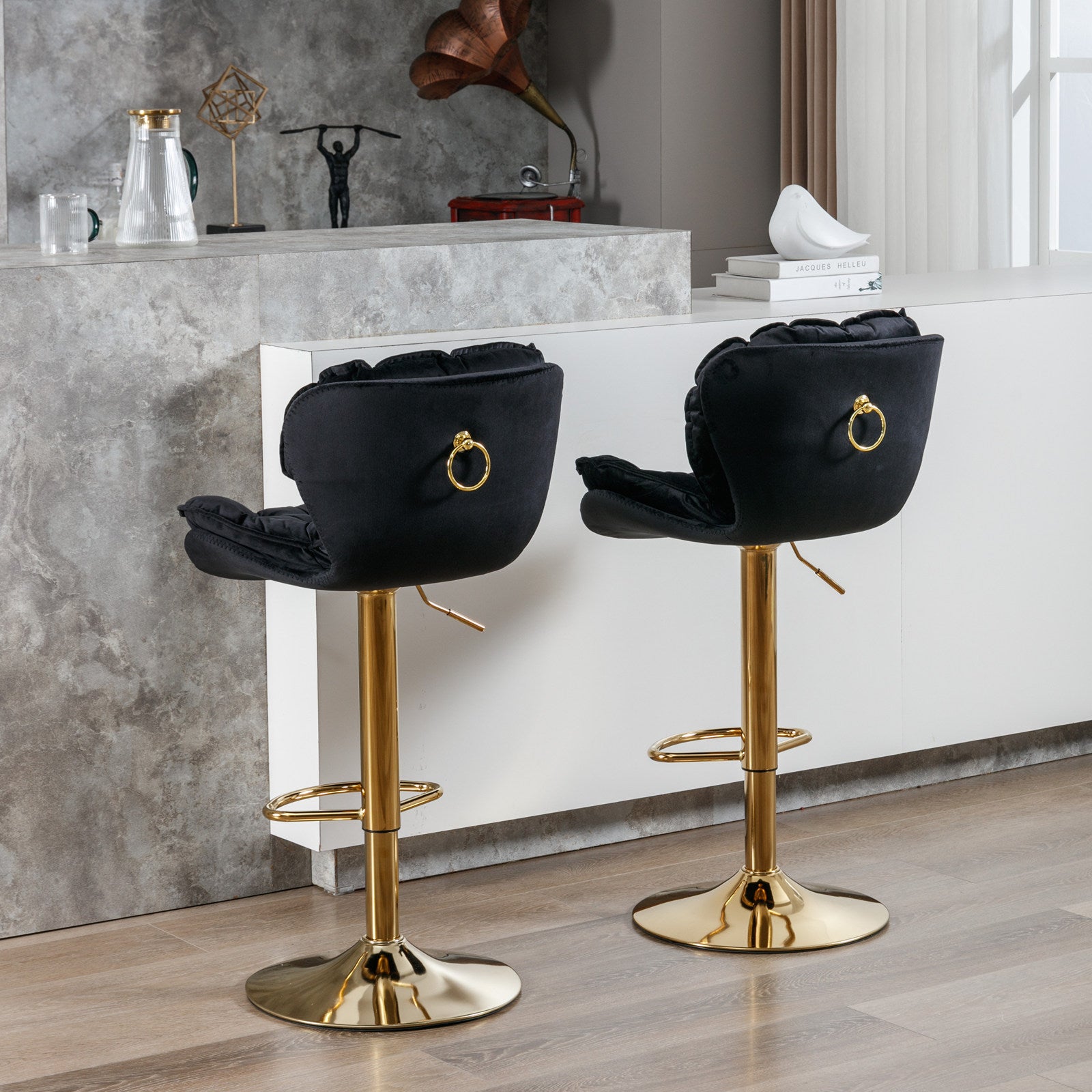 Velvet Counter Height Adjustable Barstools