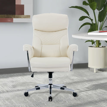 300lbs-Ergonomic Leather Computer Desk Chair