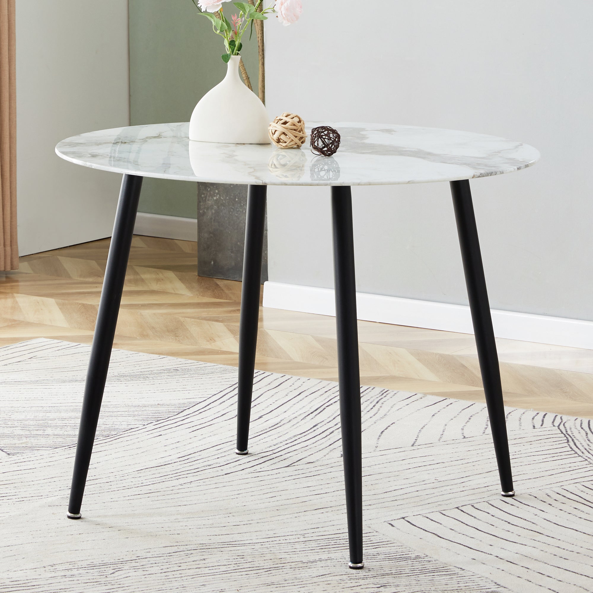 A Modern Minimalist Circular Dining Table