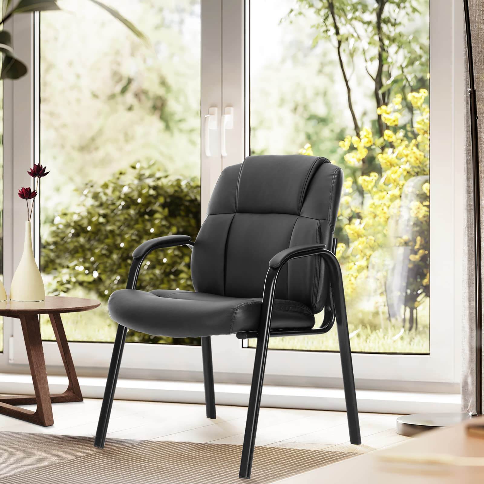 Leather Conference Room Chairs with Padded Arms