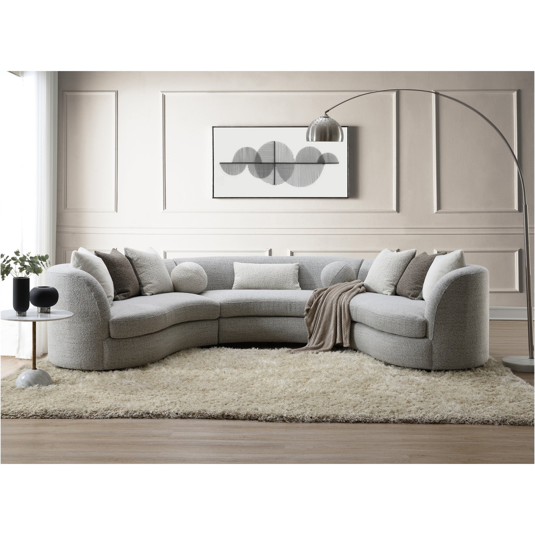 Sectional Sofa w/9 Pillows