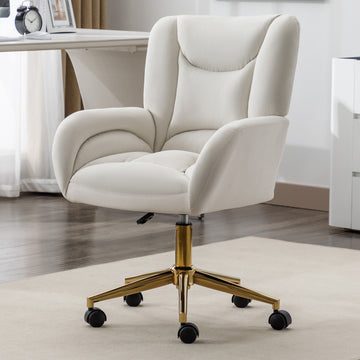 Velvet Fabric 360 Swivel Home Office Chair