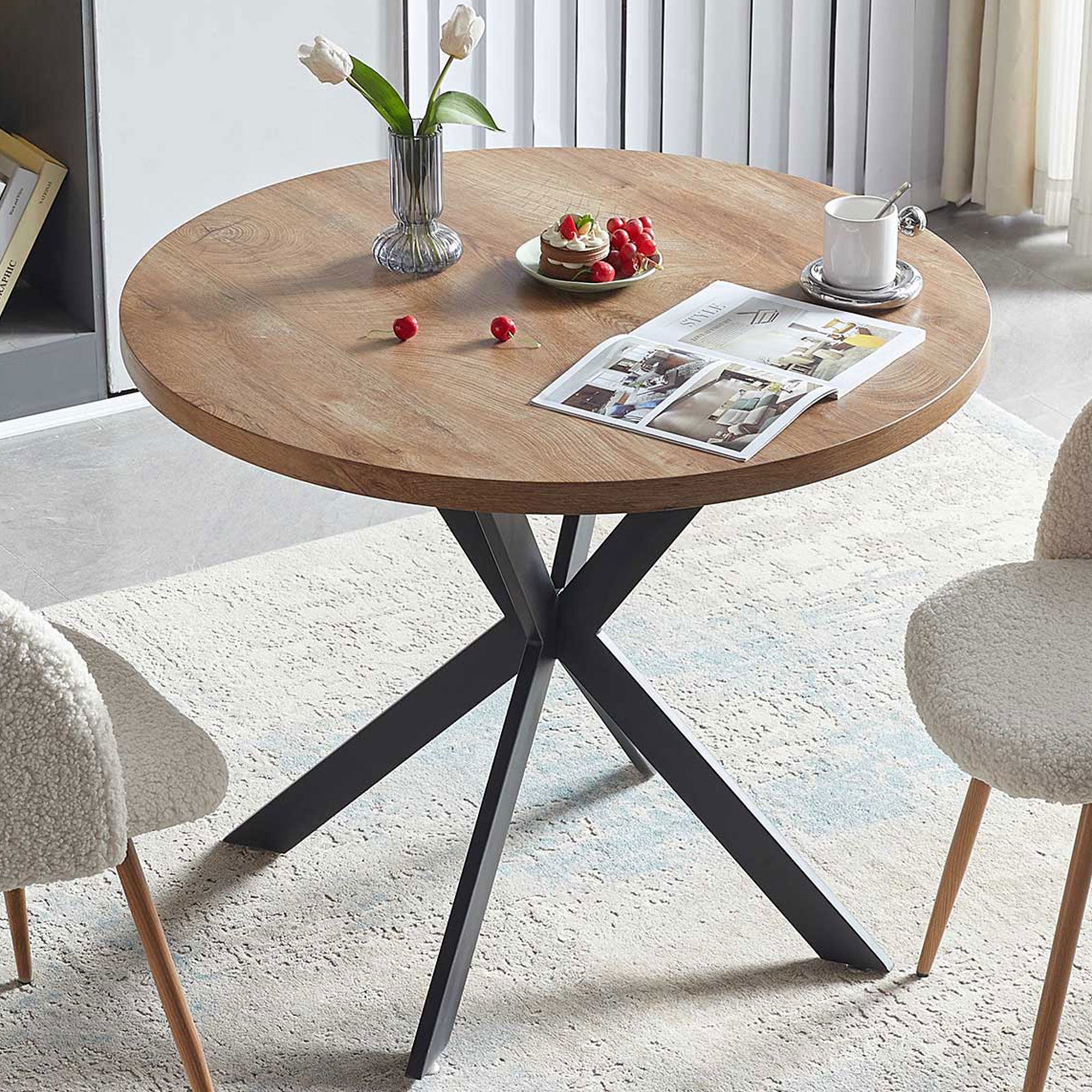 Easy-Assembly Round Dining Table