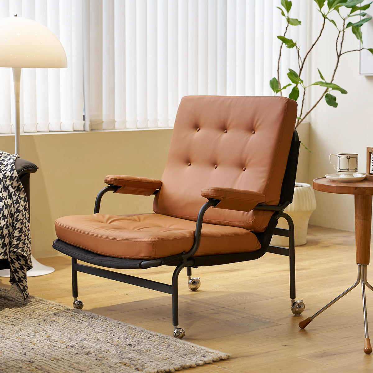 Living Room Chairs with Metal Legs and Soft Padded