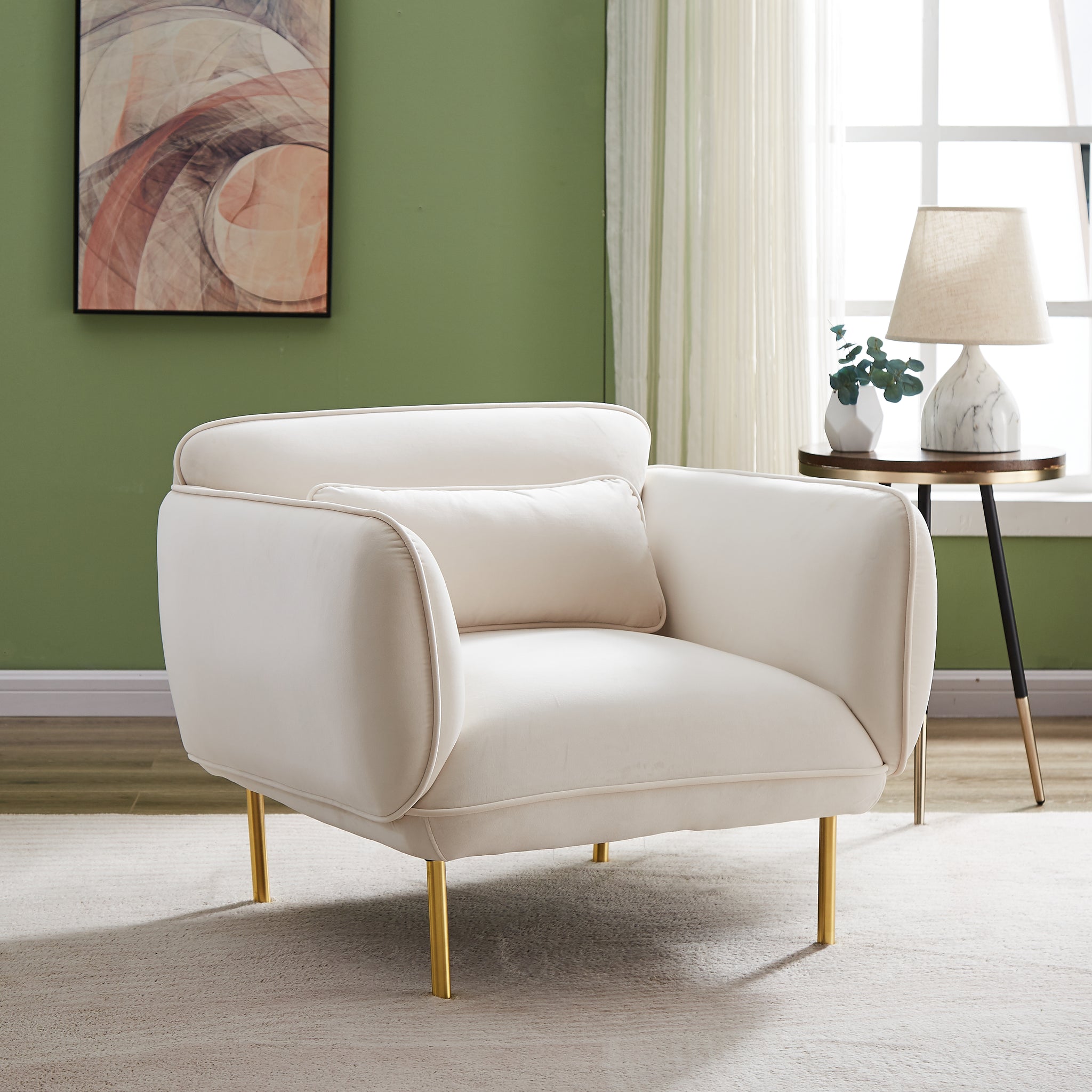 Oversized Living Room Accent Velveta Armchair