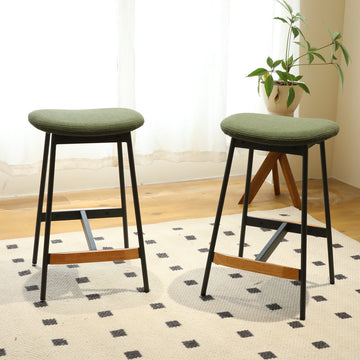 Modern Set of 2 Bar Stools Comfortable & Stylish Counter Height and Bar Height Bar Stools