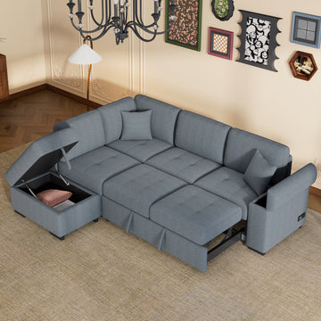 L-Shape Corner Couch Sofa-Bed