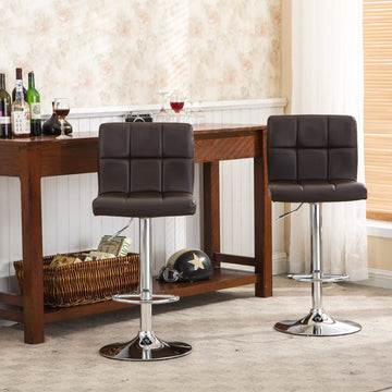 Swivel Leather Adjustable Hydraulic Bar Stool