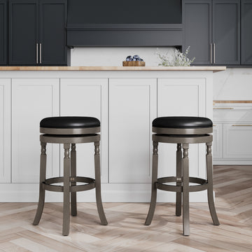 30" Leather Bar Stool