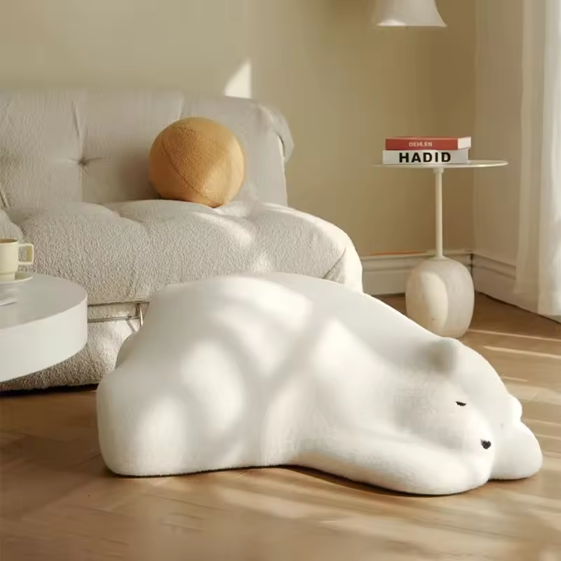 Creative Design Sleepy Bear Shaped Fabric Sofa