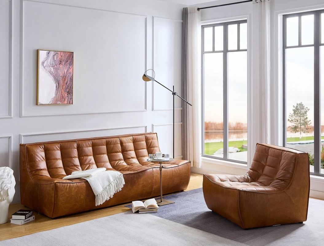 New Design Modern Leather Bean Bag Sofa