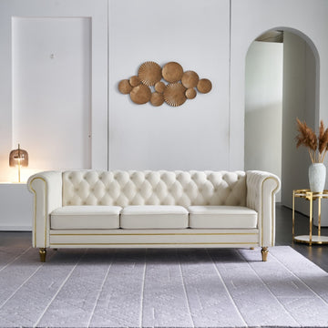 Comfy Couches Tufted Luxury Velvet Furniture for 3 Seat