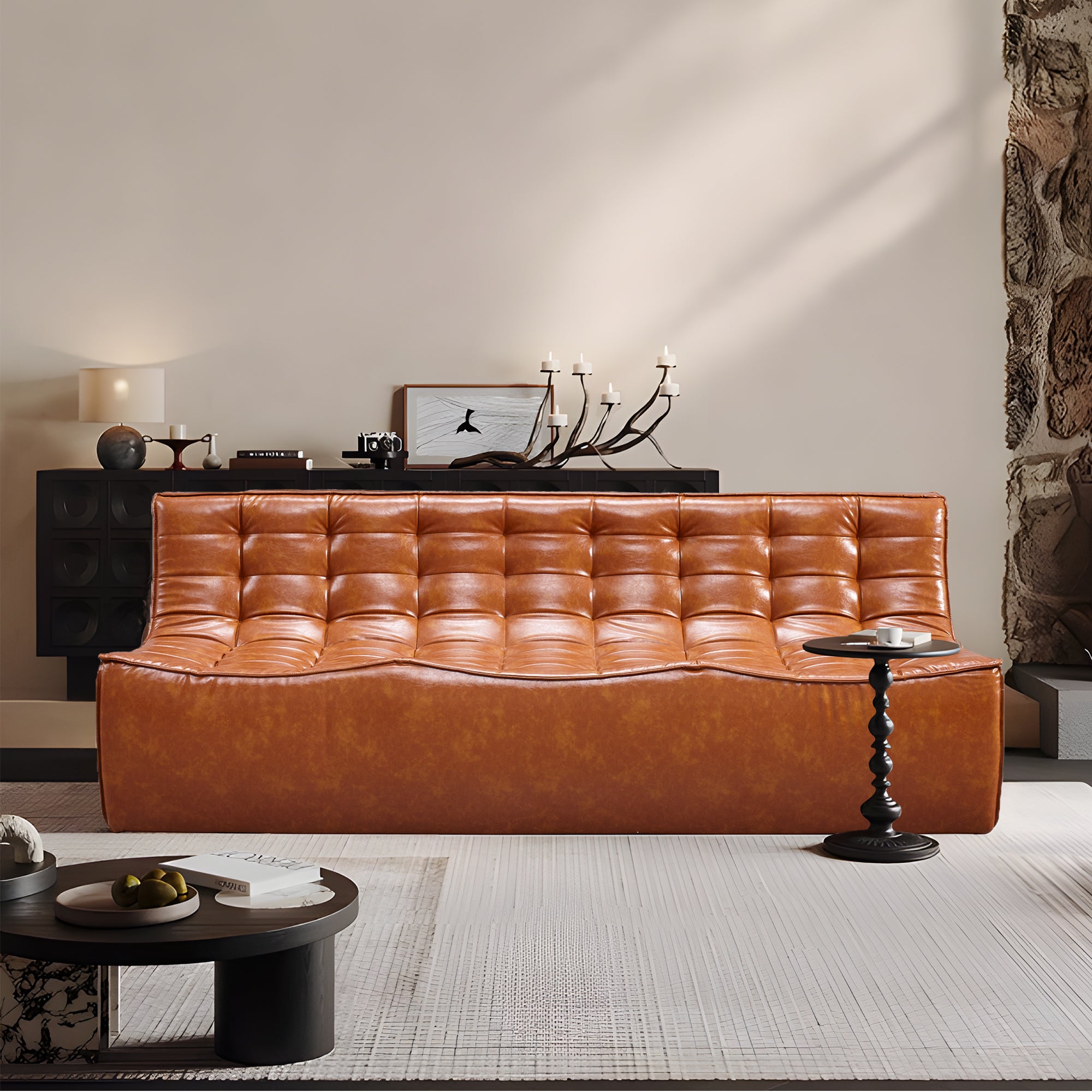 Light Luxury Modern Simple Brown Sofa