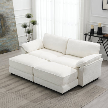 4 Seat Upholstered Sleeper Corner Couch