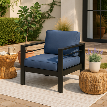 Aluminum Outdoor 2 Pcs Sofa Patio Couch