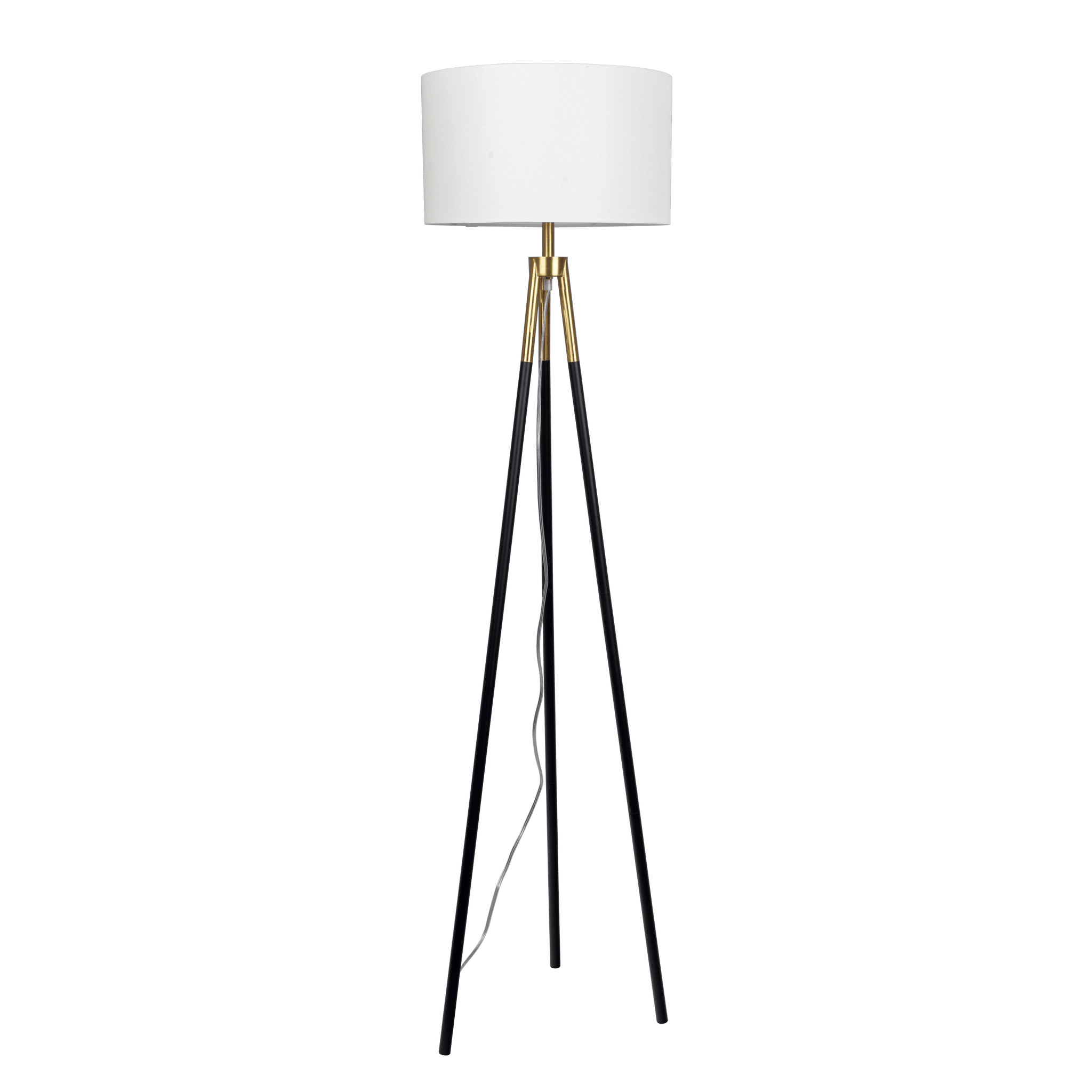 Sway Brassed Gold Floor Lamp with On/Off Switch