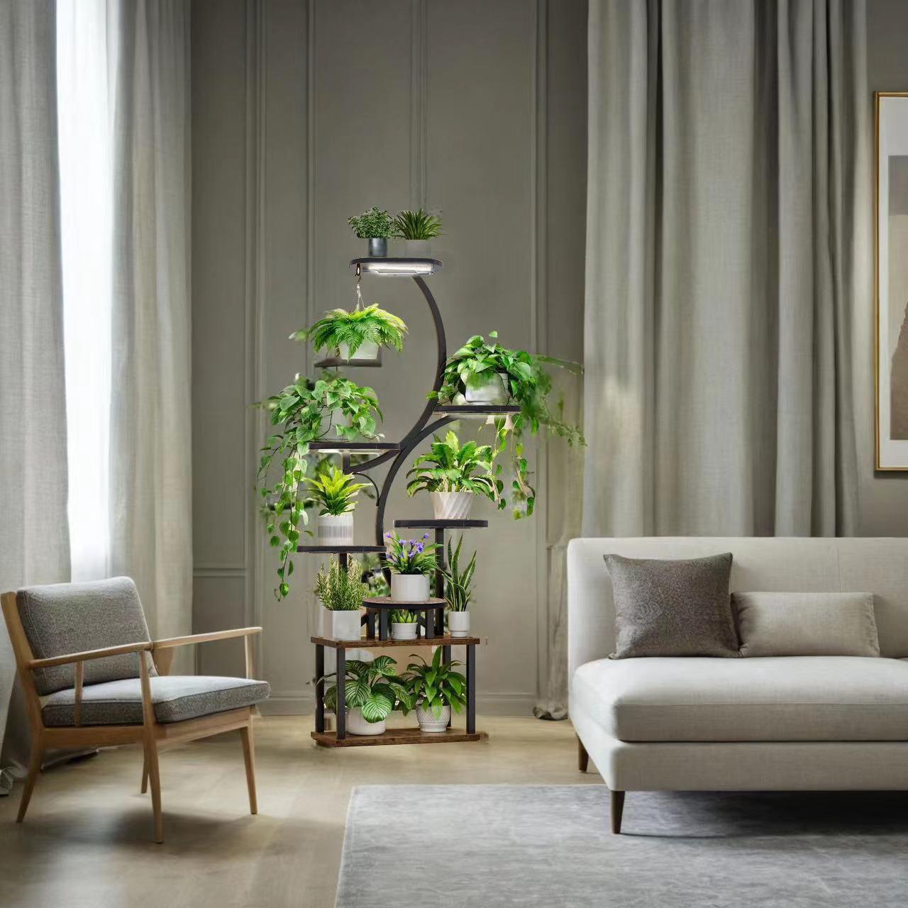 Plant Stand Indoor with Grow Lights