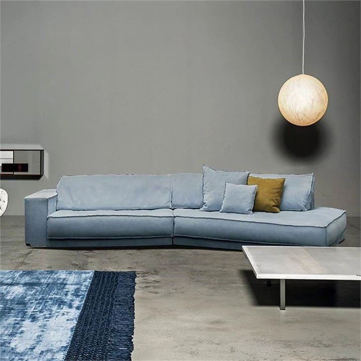 Light Blue Microfiber Couch